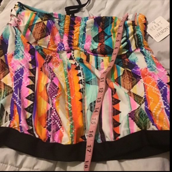 Heart and harmony 1X plus size halter Tankini swimsuit top NWT - Picture 4 of 7